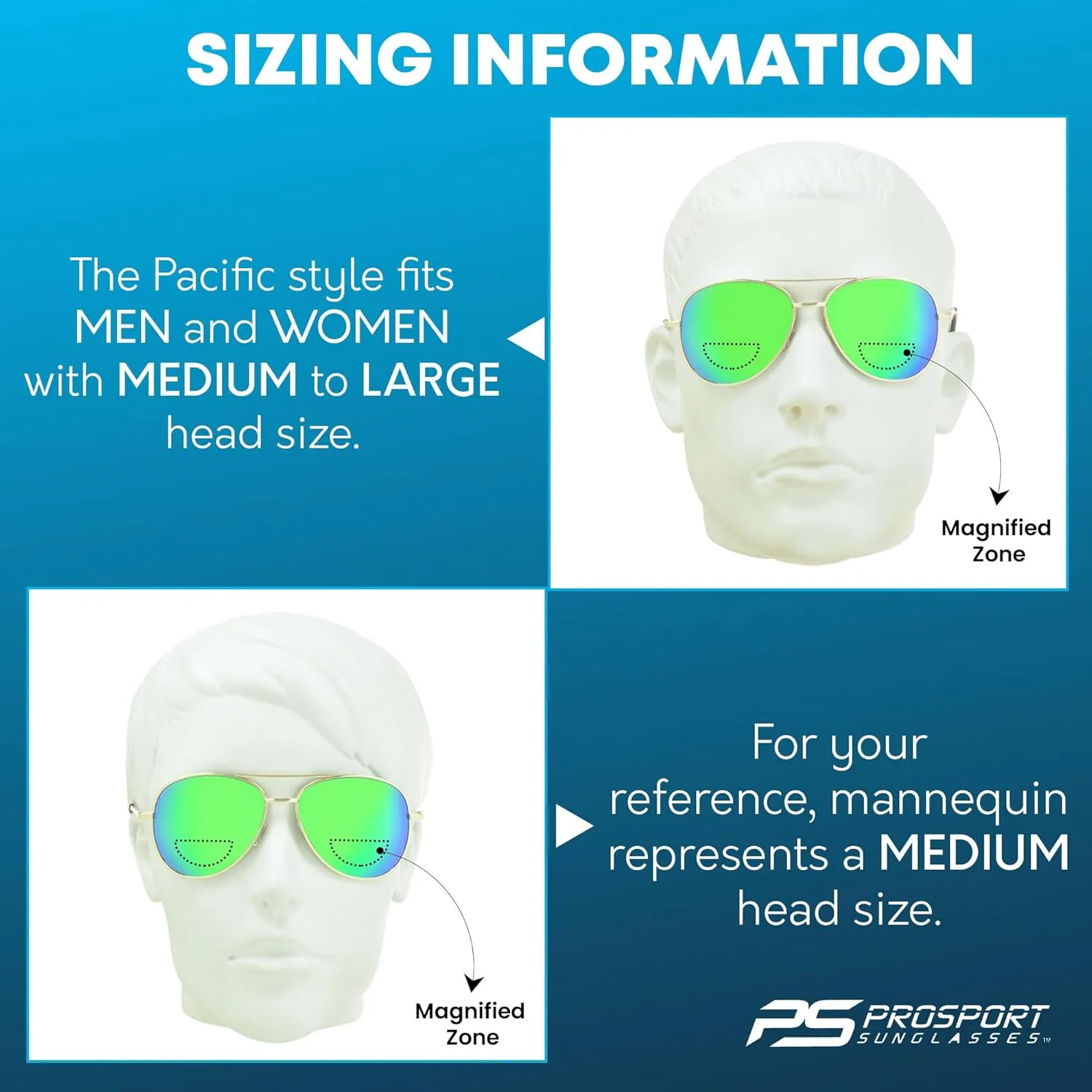 proSPORT Aviator Bifocal Sunglass Reader Flashed Mirror Lens Men Women