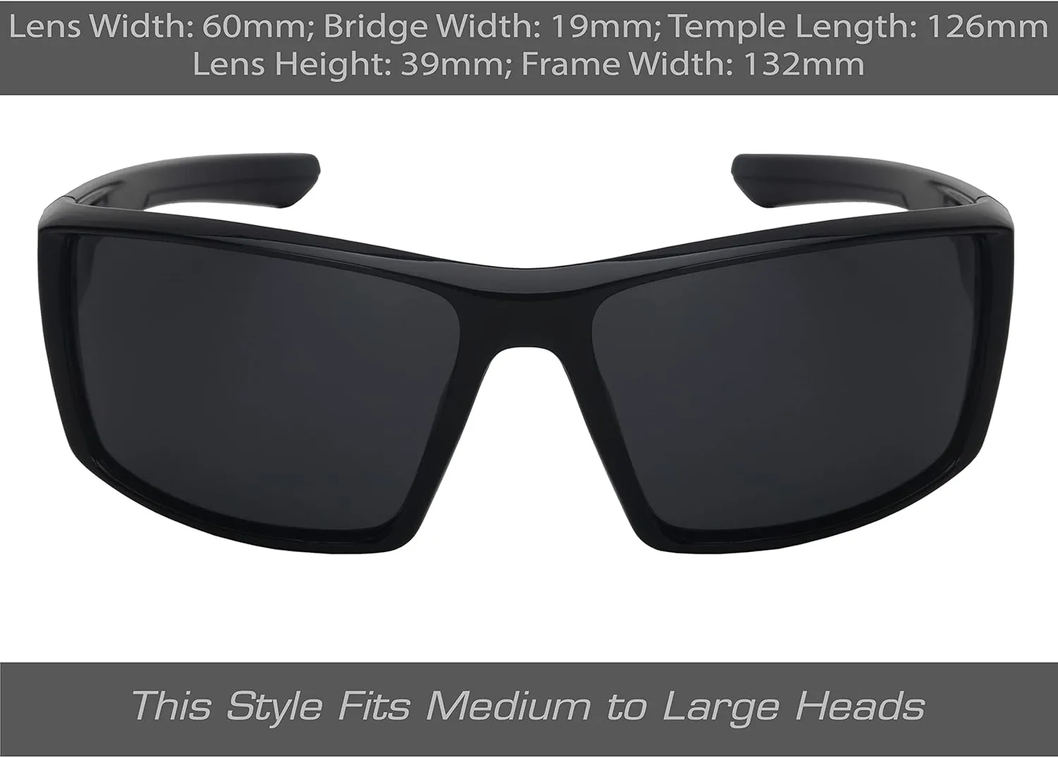 proSPORT Polarized Sunglass Sport Active Outdoor Men Light-Weight Full Wrap Around Frame Smoke Brown or Mirror Lens