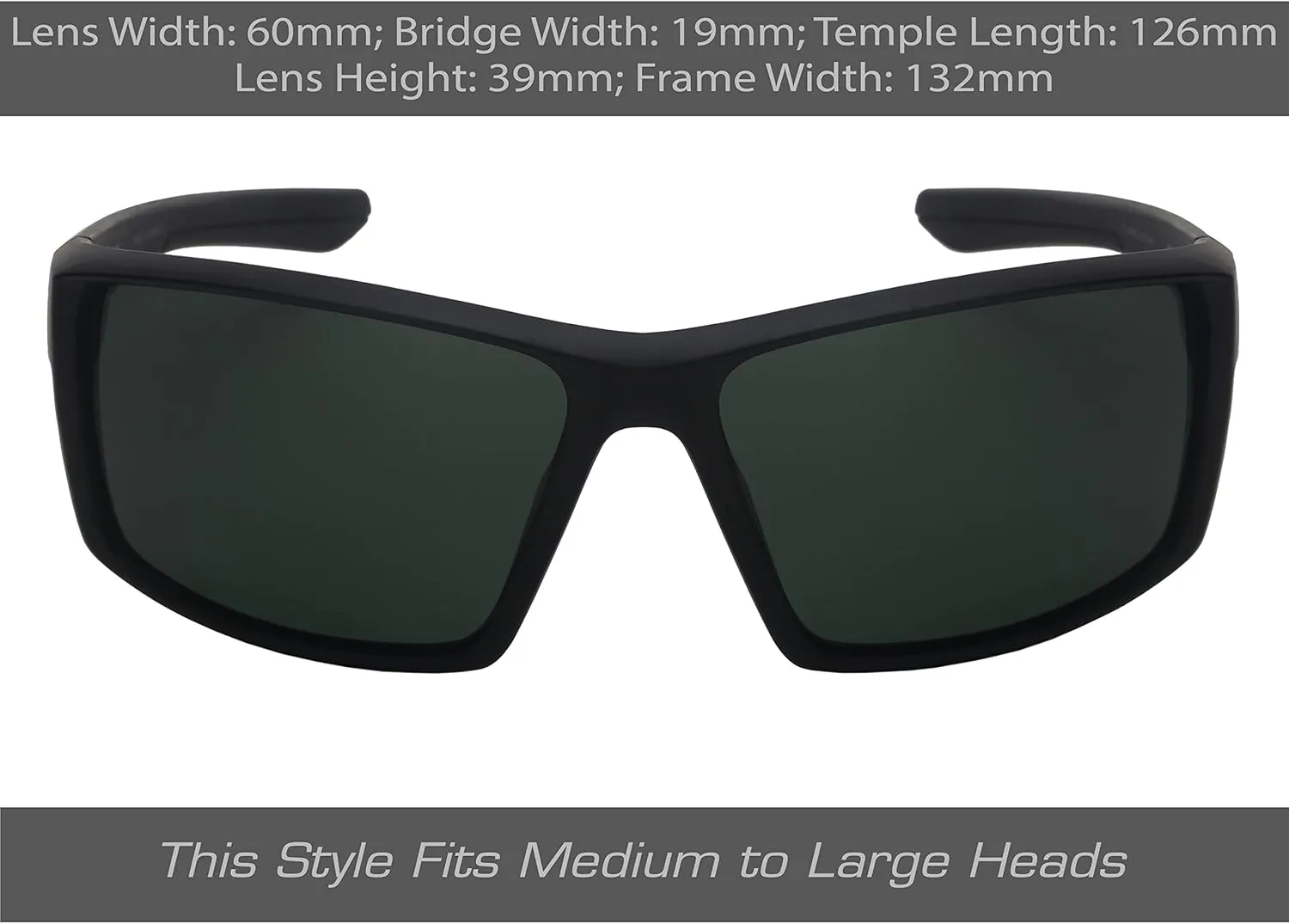 proSPORT Polarized Sunglass Sport Active Outdoor Men Light-Weight Full Wrap Around Frame Smoke Brown or Mirror Lens