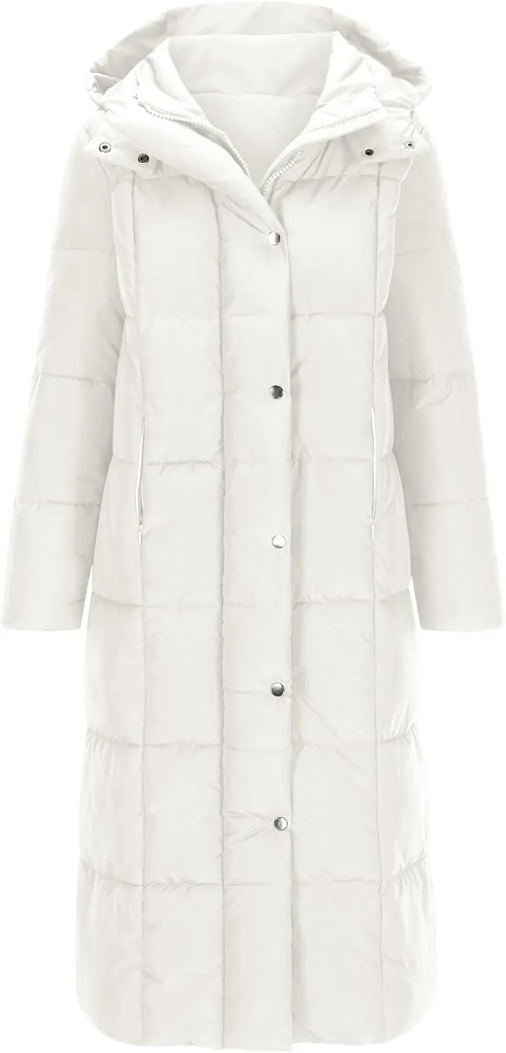 Puffer Coat Women Winter Heavyweight Down Jackets Warm Quilted Overcoats Thicken Down Jackets Casual Full Zip Outwear