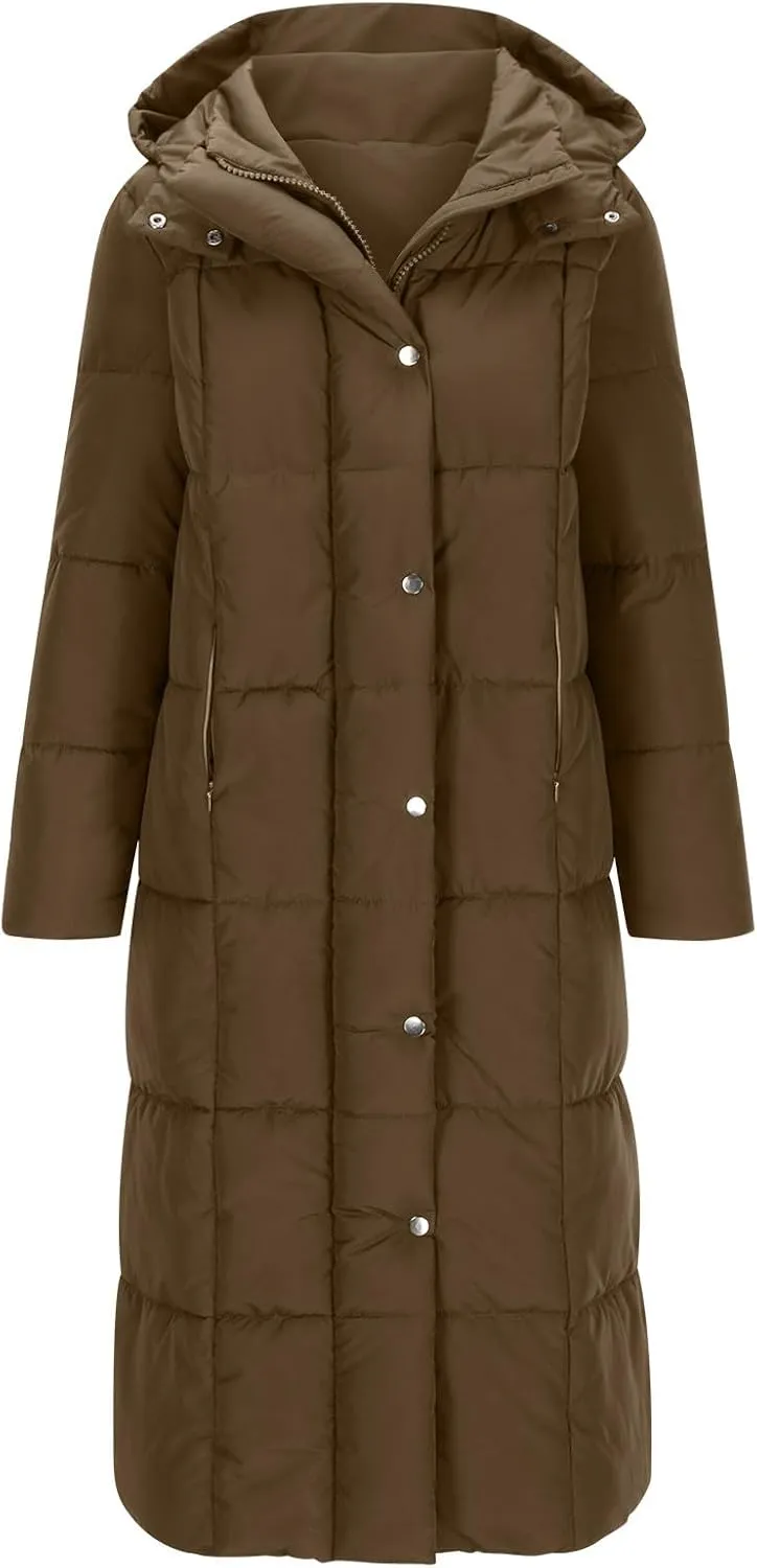 Puffer Coat Women Winter Heavyweight Down Jackets Warm Quilted Overcoats Thicken Down Jackets Casual Full Zip Outwear
