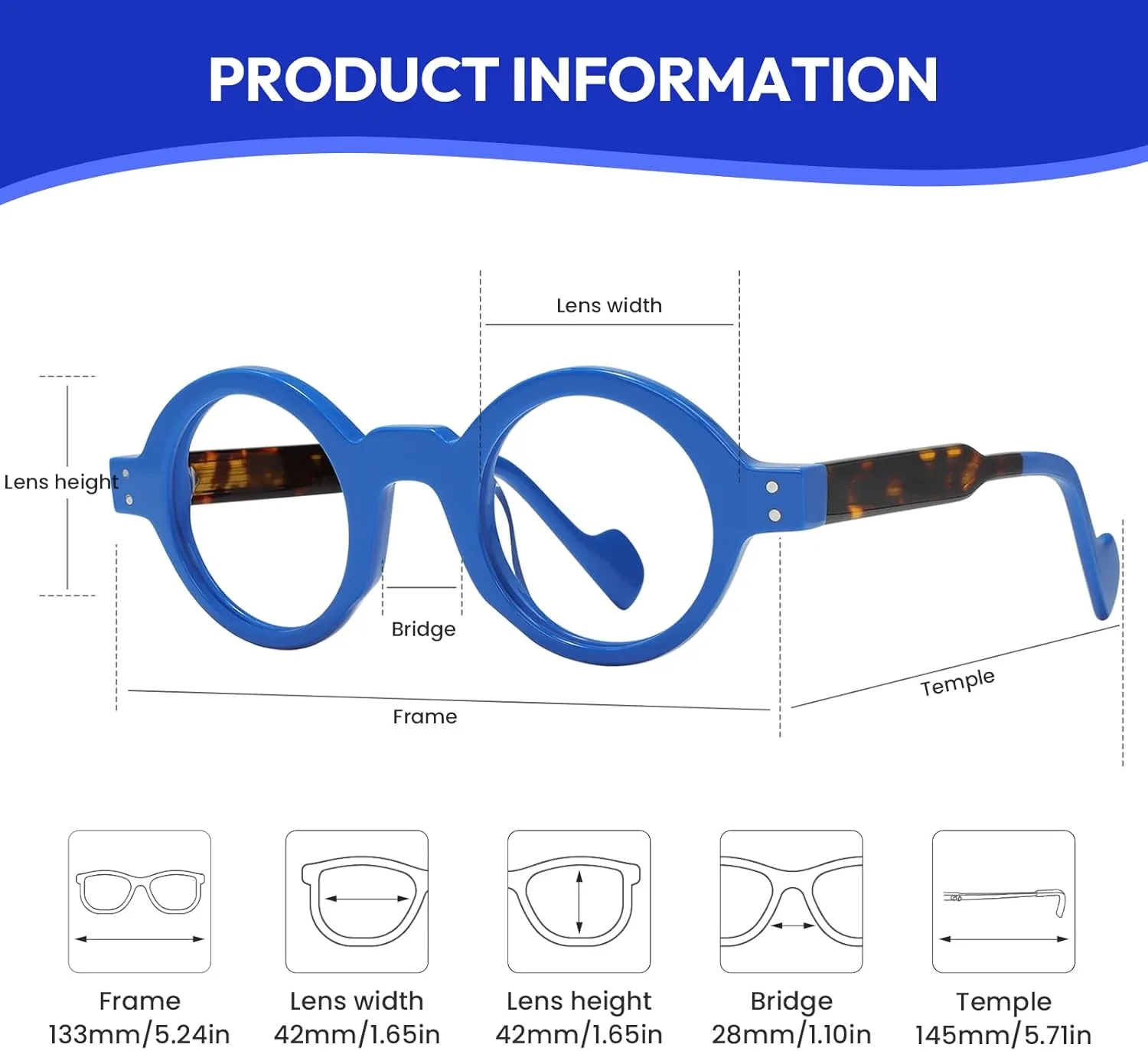 Reading Glasses for Women Men - Round Blue Light Blocking Reading Glasses for Women Anti UV Readers for Women Computer