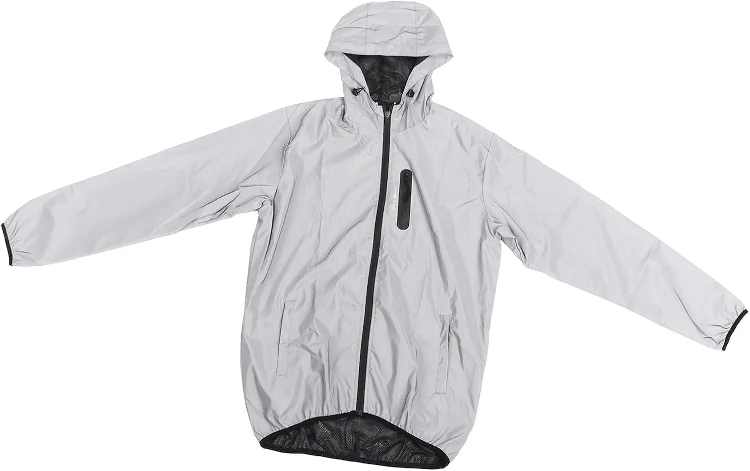 Reflective Jacket, Water, Windproof, Breathable, Zippered Pockets, Mesh Panel