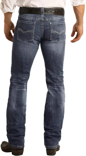 Rock & Roll Denim Men's Reflex Revolver Straight - Dark Vintage Wash… 29 W x 34 L