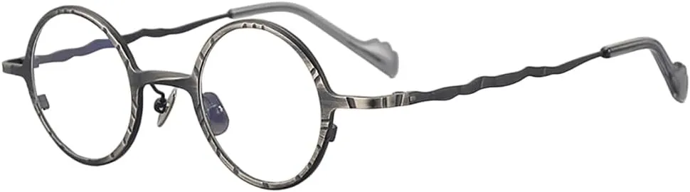 Round Frame Glasses for Women Men Small Circle Blue Light Blocking Glasses Anti Eyestrain Computer Gaming Eyewear