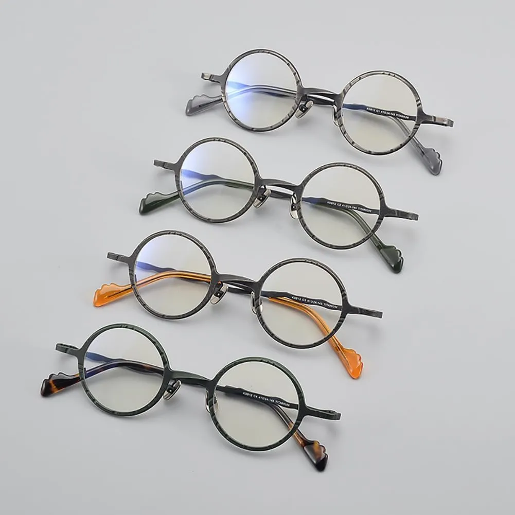 Round Frame Glasses for Women Men Small Circle Blue Light Blocking Glasses Anti Eyestrain Computer Gaming Eyewear