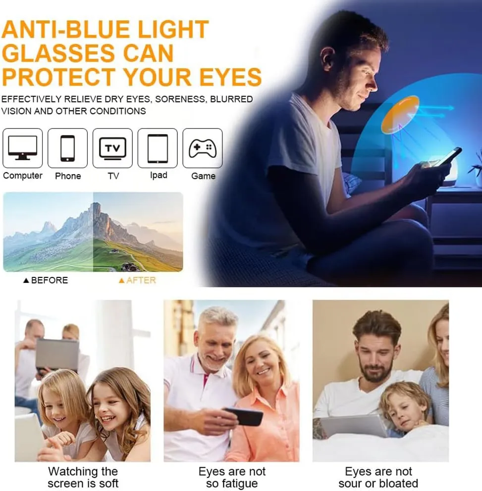Round Frame Glasses for Women Men Small Circle Blue Light Blocking Glasses Anti Eyestrain Computer Gaming Eyewear