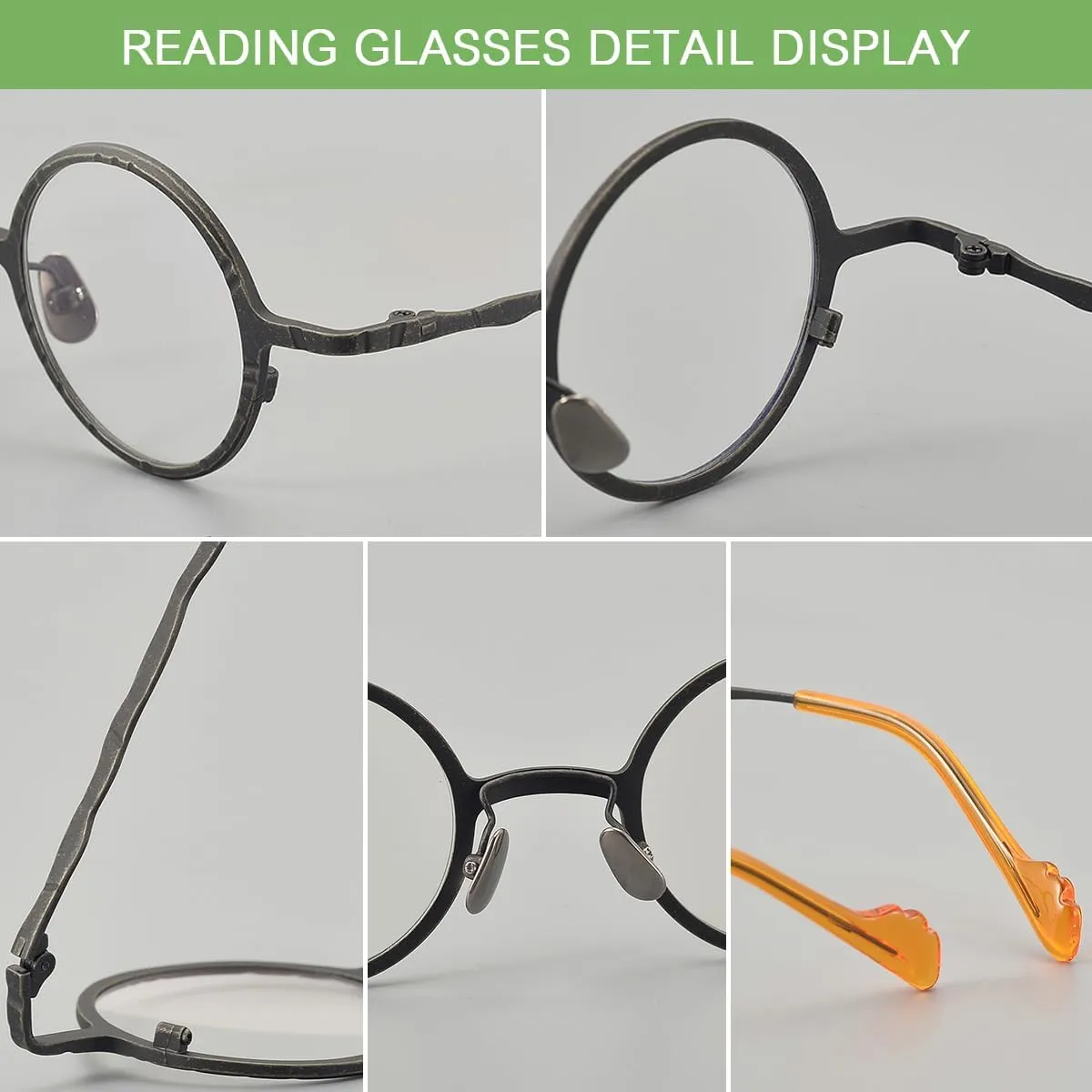 Round Frame Glasses for Women Men Small Circle Blue Light Blocking Glasses Anti Eyestrain Computer Gaming Eyewear