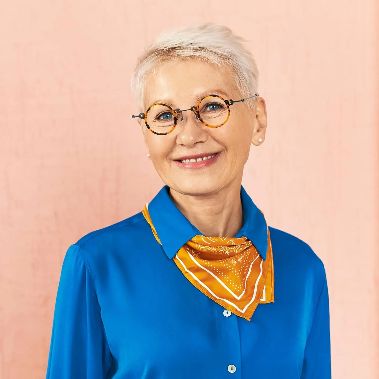Round Reading Glasses Women - Blue Light Blocking Readers with Spring Hinge Ultra Lightweight Circle Reading Glasses FT1941