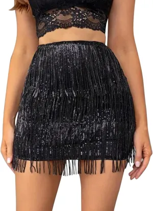 Sequin Mini Skirt Shiny Rave Outfits Skirts Skirts Sexy Sparkly Skirt Glitter Shiny Skirt Hem Mini Girls Sequin
