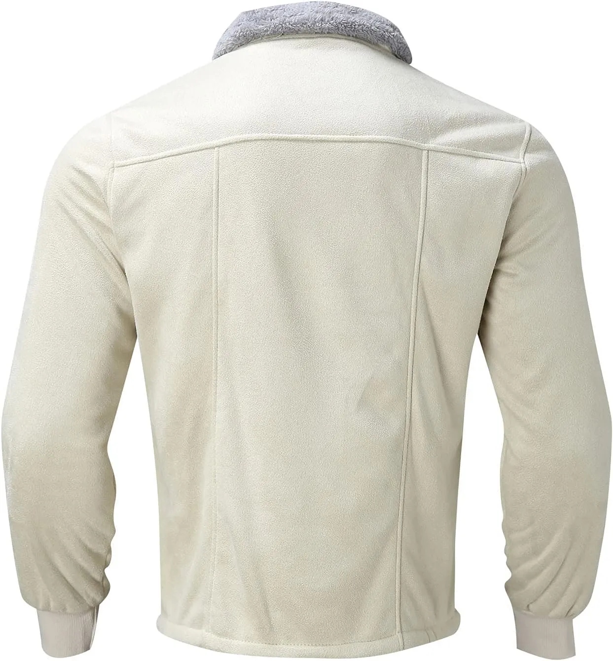 Sherpa Fleece Lined Trucker Jackets for Men Faux Suede Bomber Jackets with Fur Collar Big and Tall Flight Jackets