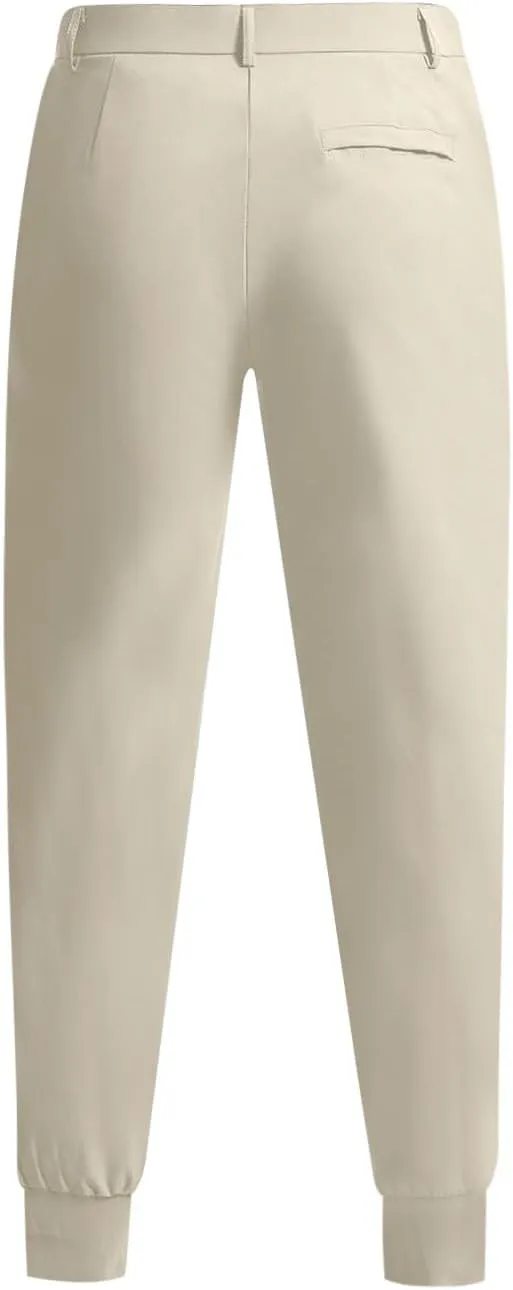 Slim Fit Dress Pants for Men Lightweight Slim Fit Ultra 4-Ways Stretch Sweatpants with Pockets for Dress Work Casual