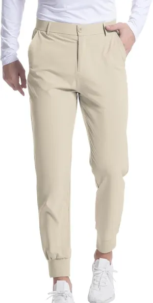 Slim Fit Dress Pants for Men Lightweight Slim Fit Ultra 4-Ways Stretch Sweatpants with Pockets for Dress Work Casual