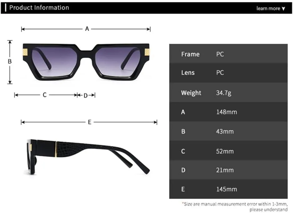 Small Sunglasses Men Women Sun Glasses Cat Eye Travel Shades Vintage Retro UV400