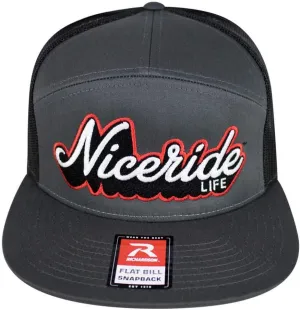 Snapback Half Pipe Grey 7 Panel Trucker Hat
