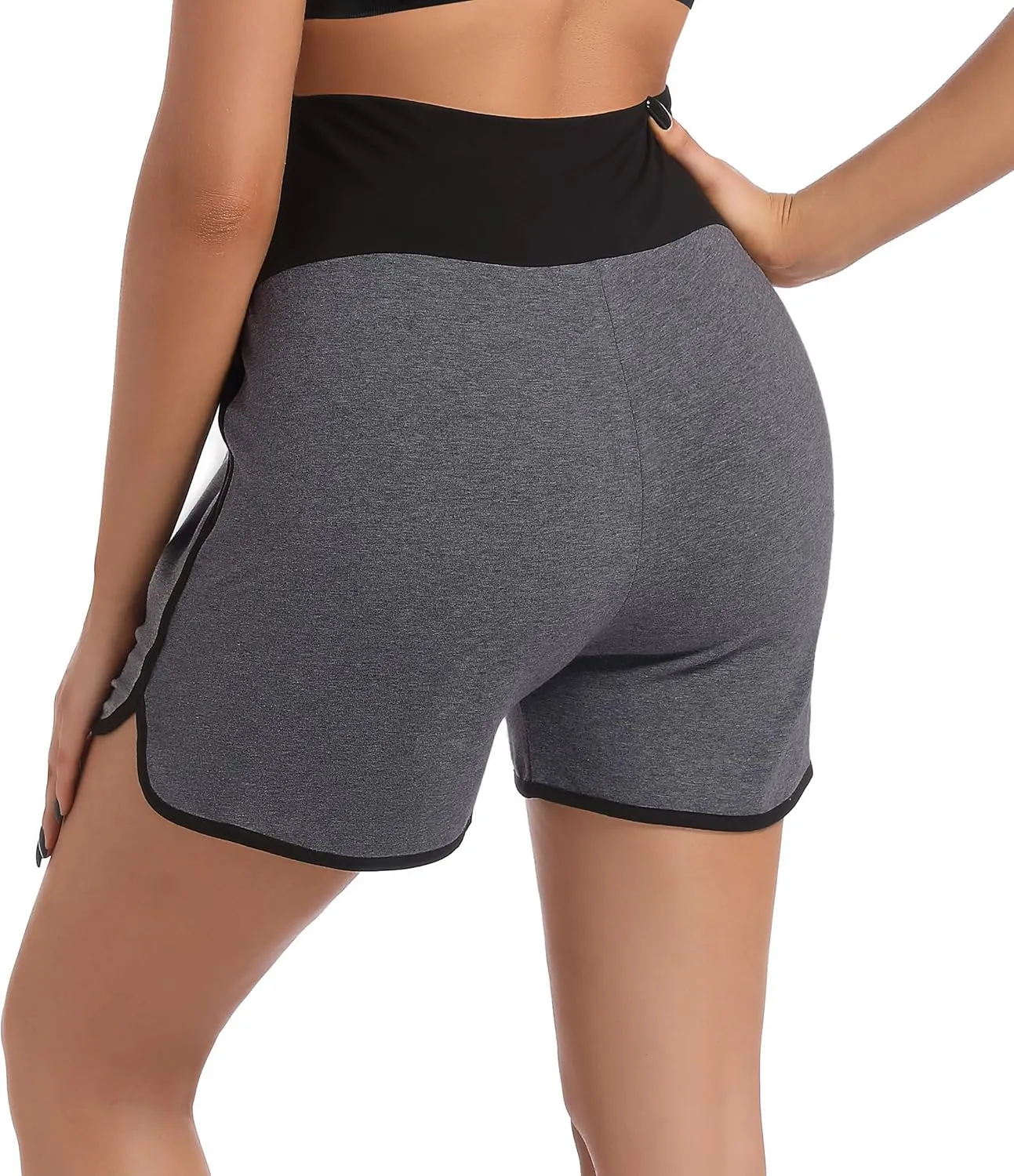 SUIEK Women's Maternity Shorts Pregnancy Pants Cotton Joggers Activewear Lounge Pajamas