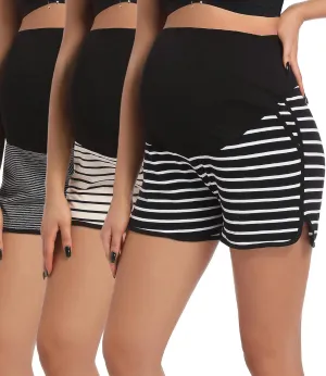 SUIEK Women's Maternity Shorts Pregnancy Pants Cotton Joggers Activewear Lounge Pajamas