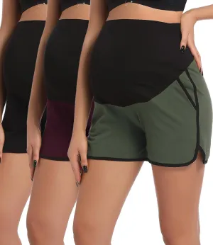 SUIEK Women's Maternity Shorts Pregnancy Pants Cotton Joggers Activewear Lounge Pajamas