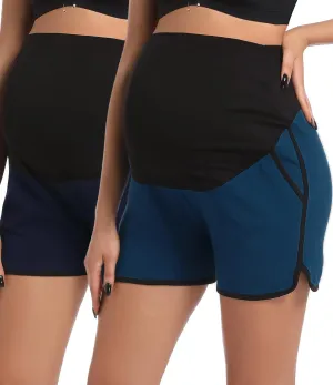 SUIEK Women's Maternity Shorts Pregnancy Pants Cotton Joggers Activewear Lounge Pajamas