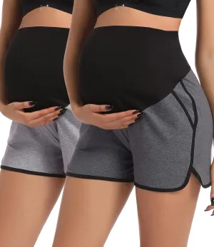 SUIEK Women's Maternity Shorts Pregnancy Pants Cotton Joggers Activewear Lounge Pajamas