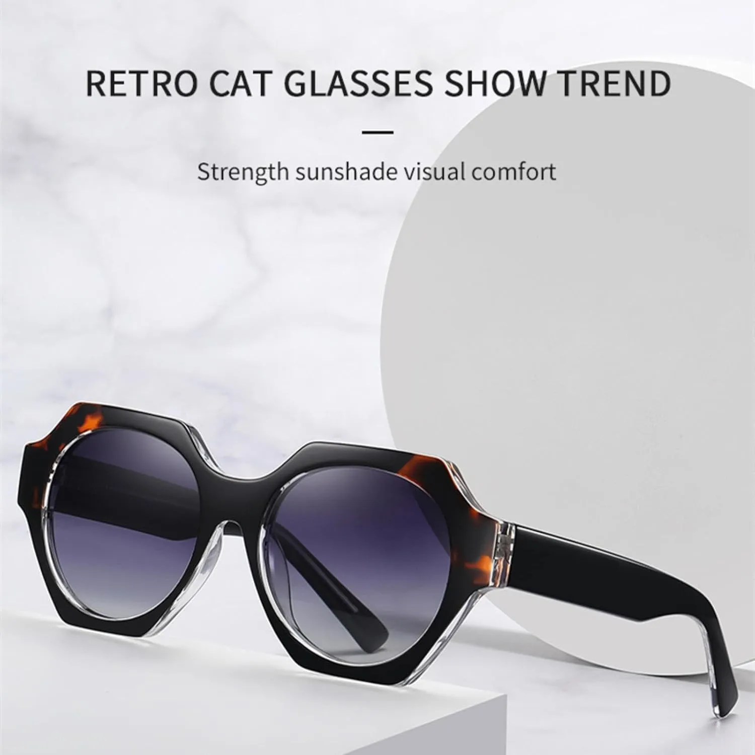 Sunglasses for Women Men Uv400 Acetate Fibre Frame Camping Beach Travel