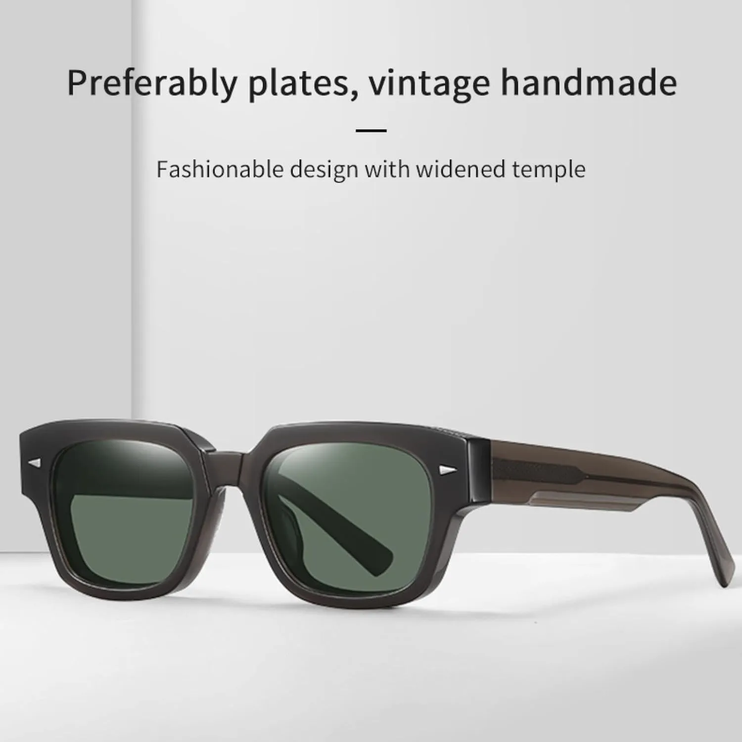 Sunglasses for Women Men Uv400 Acetate Fibre Frame Driving Fishing Travel Shade