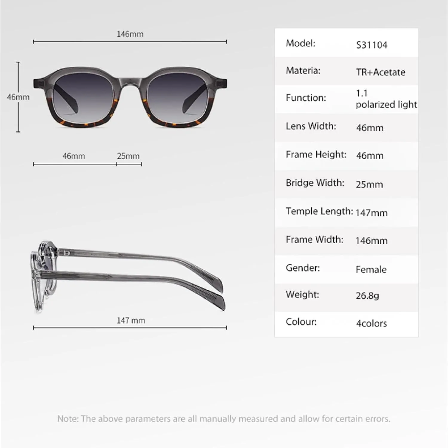 Sunglasses for Women Men Uv400 Frame Camping Fishing Bike Travel