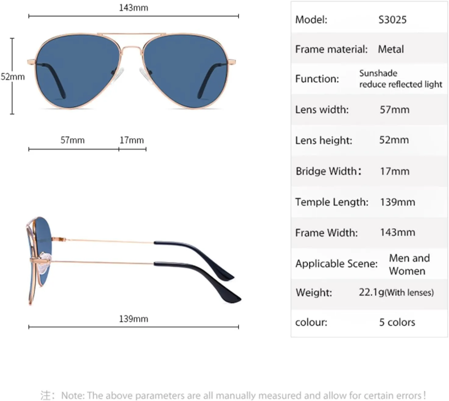 Sunglasses for Women Men Uv400 Metal Concave Frame Camping Outdoor Travel Bike Shade