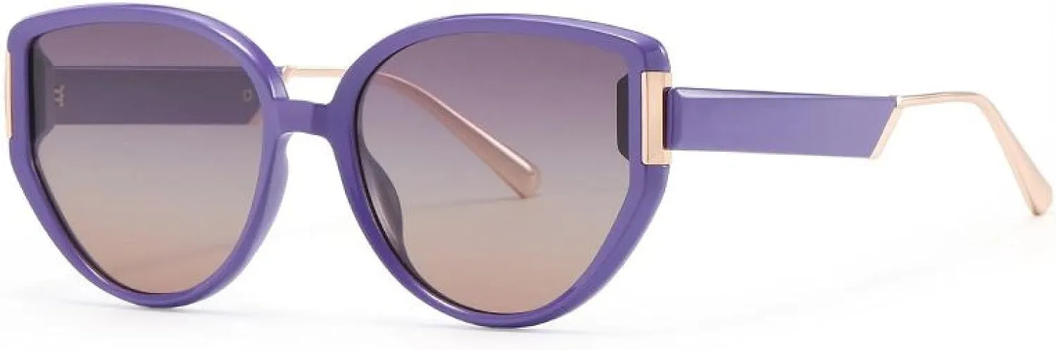 Sunglasses for Women Uv400 Gradient Cat Frame Driving Camping Beach Bike Travel