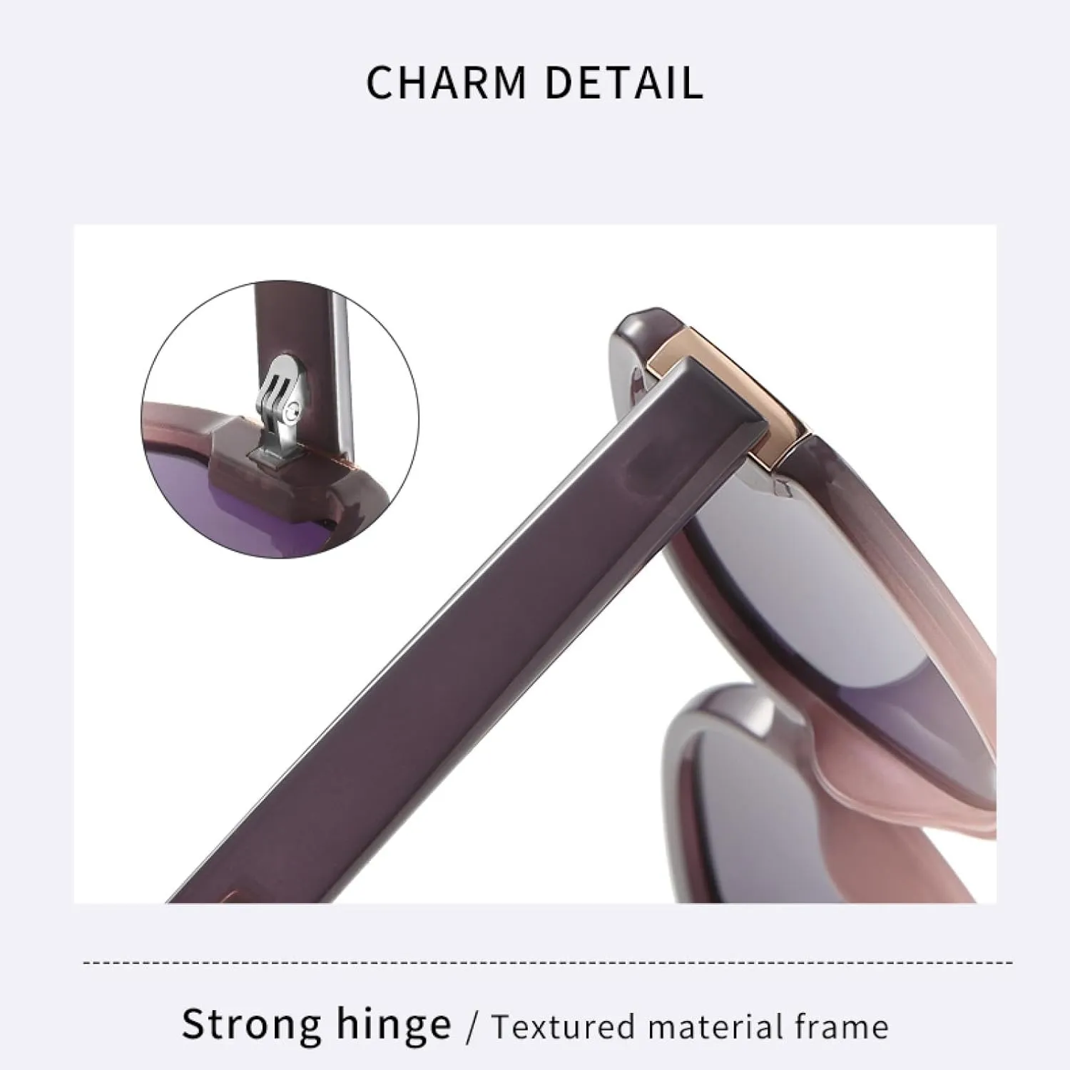 Sunglasses for Women Uv400 Gradient Cat Frame Driving Camping Beach Bike Travel