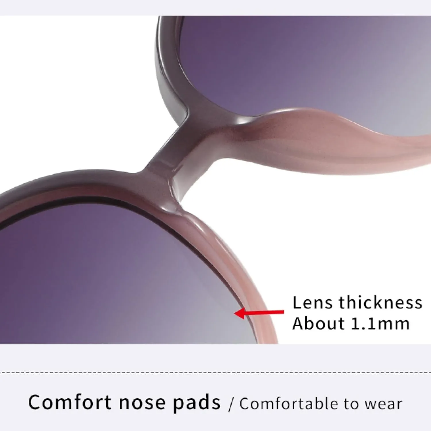 Sunglasses for Women Uv400 Gradient Cat Frame Driving Camping Beach Bike Travel