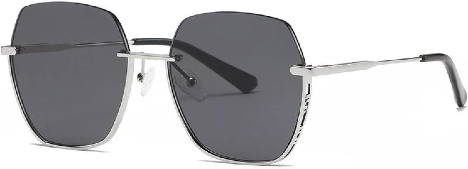 Sunglasses for Women Uv400 Men Metal Half Frame Beach Camping Travel Party