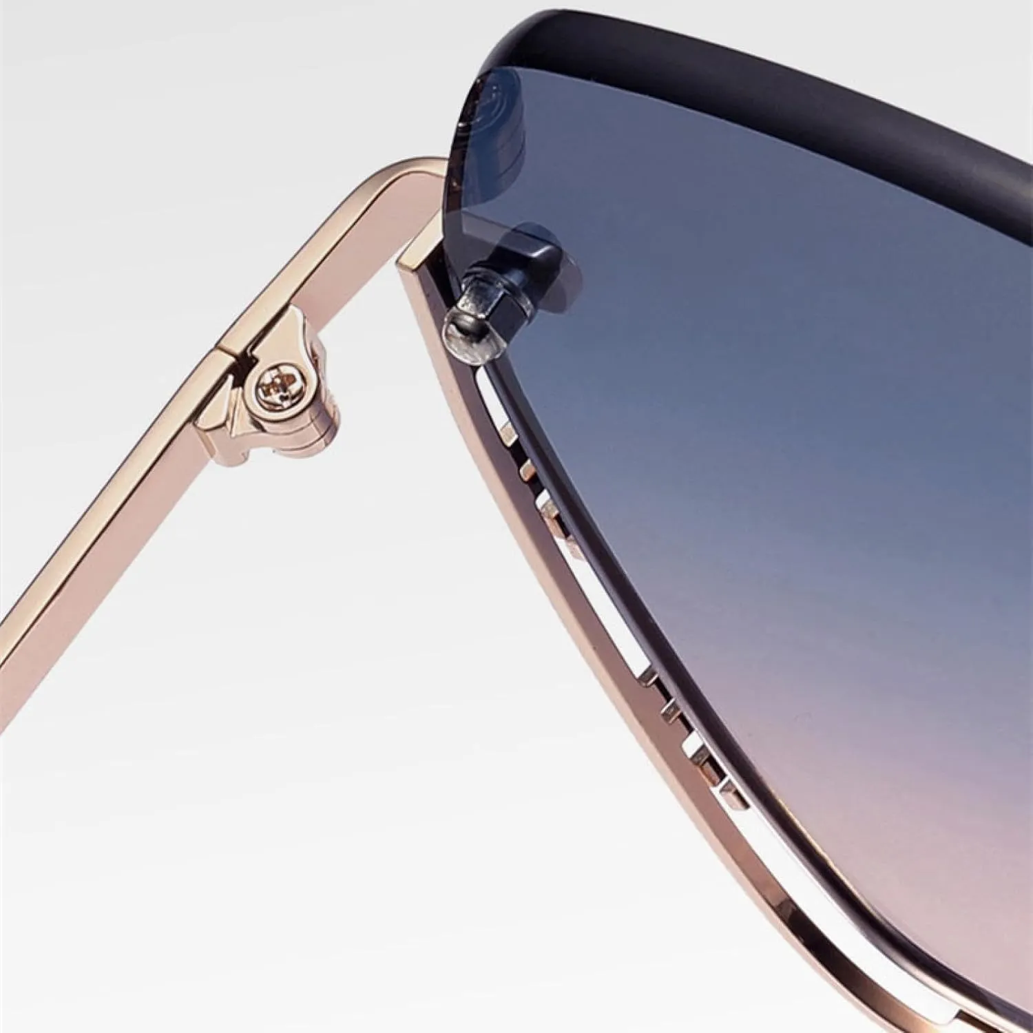 Sunglasses for Women Uv400 Men Metal Half Frame Beach Camping Travel Party