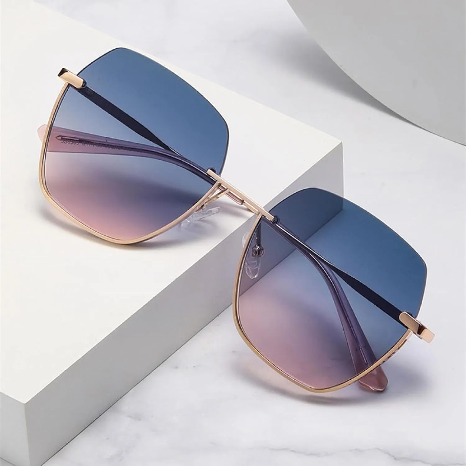 Sunglasses for Women Uv400 Men Metal Half Frame Beach Camping Travel Party