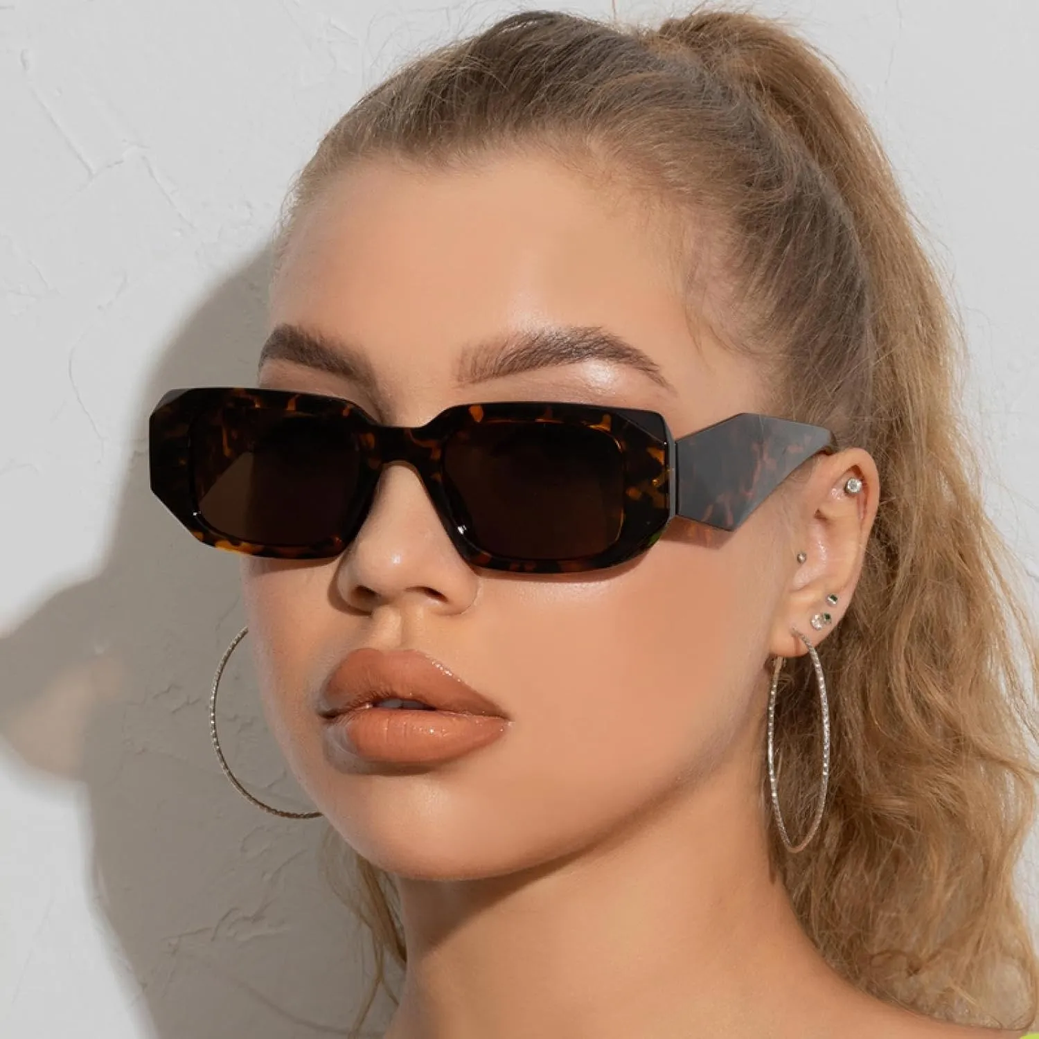 Sunglasses Women Vintage Travel Small Rectangle Sun Glasses Female Fashion Retro