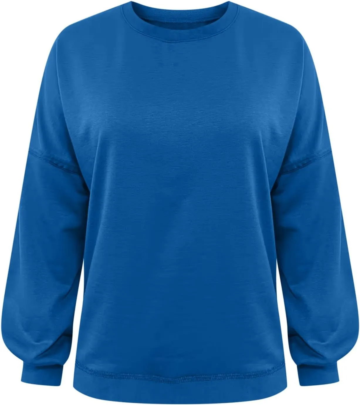 Sweatshirts for Women Puff Sleeve Pullover Tops Crewnneck Cropped Sweater Casual Fleece Jumpers Tops Fall Trendy
