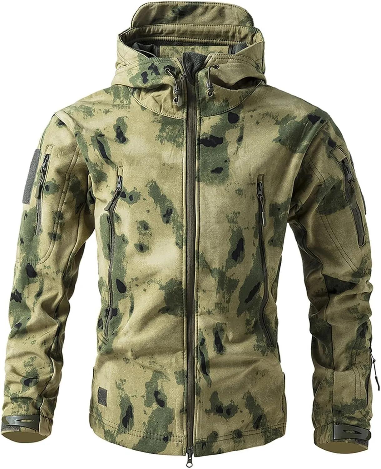Tactical Hoodie for Men Softshell Fleece Lined Jacket Insulated Thermal Military Jacket Waterproof Warm Coat Tops