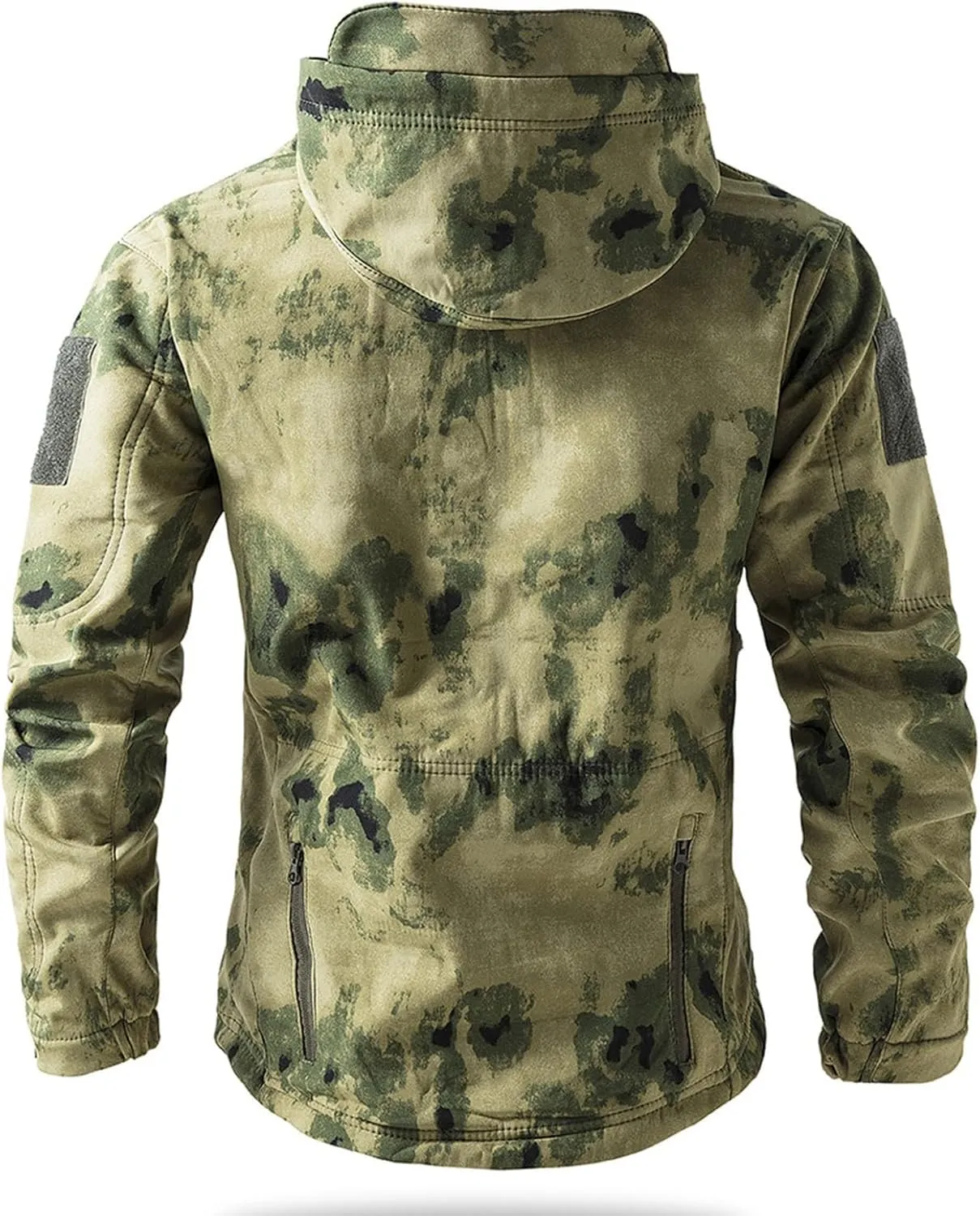 Tactical Hoodie for Men Softshell Fleece Lined Jacket Insulated Thermal Military Jacket Waterproof Warm Coat Tops