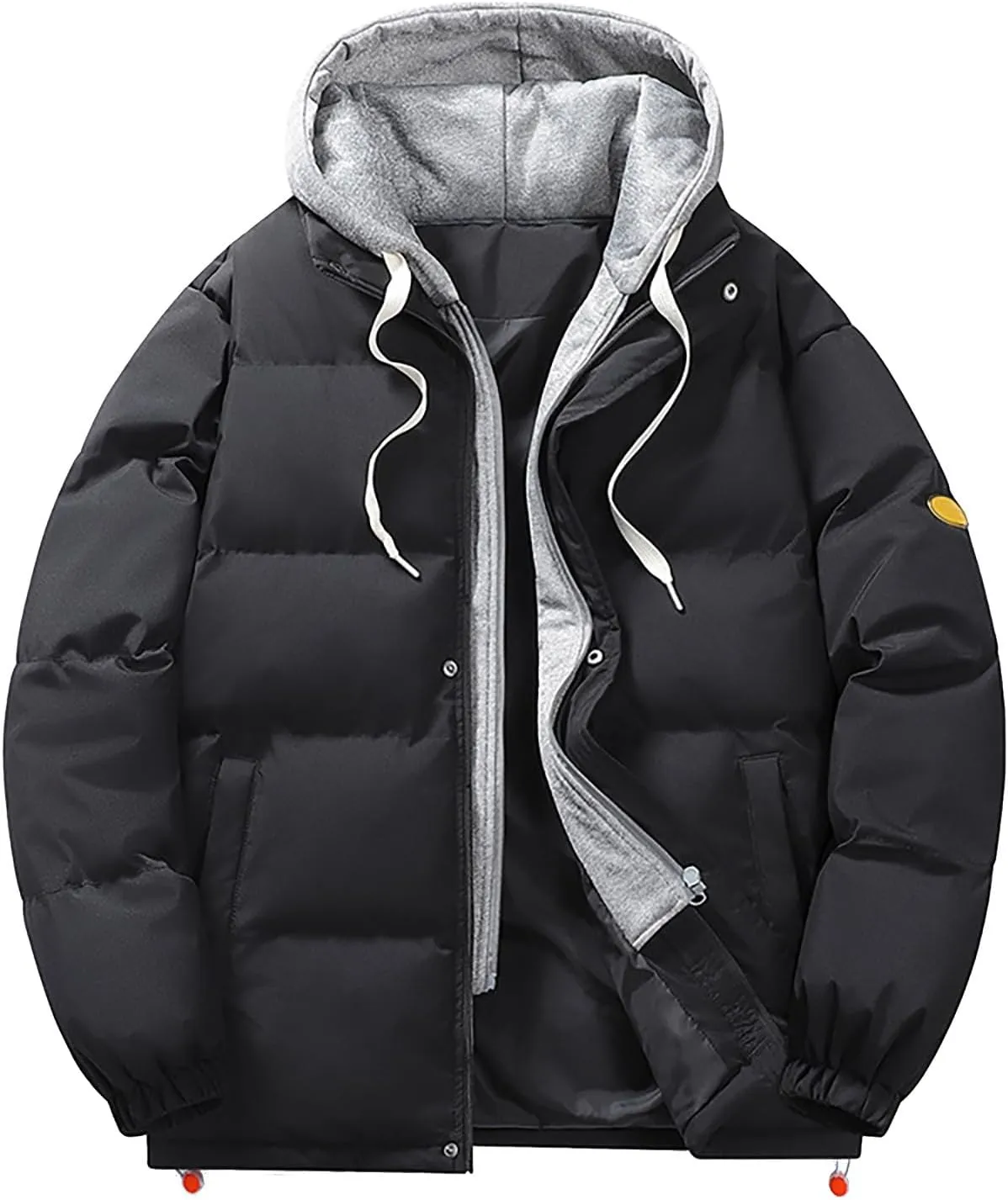 Today Prime Big Deal on Gifts for Dads Birthday Utility Jacket Conceal Carry Hoodie Gifts for Dad Birthday Mens Sport Coats with Straight Jackets for Adults E-Black