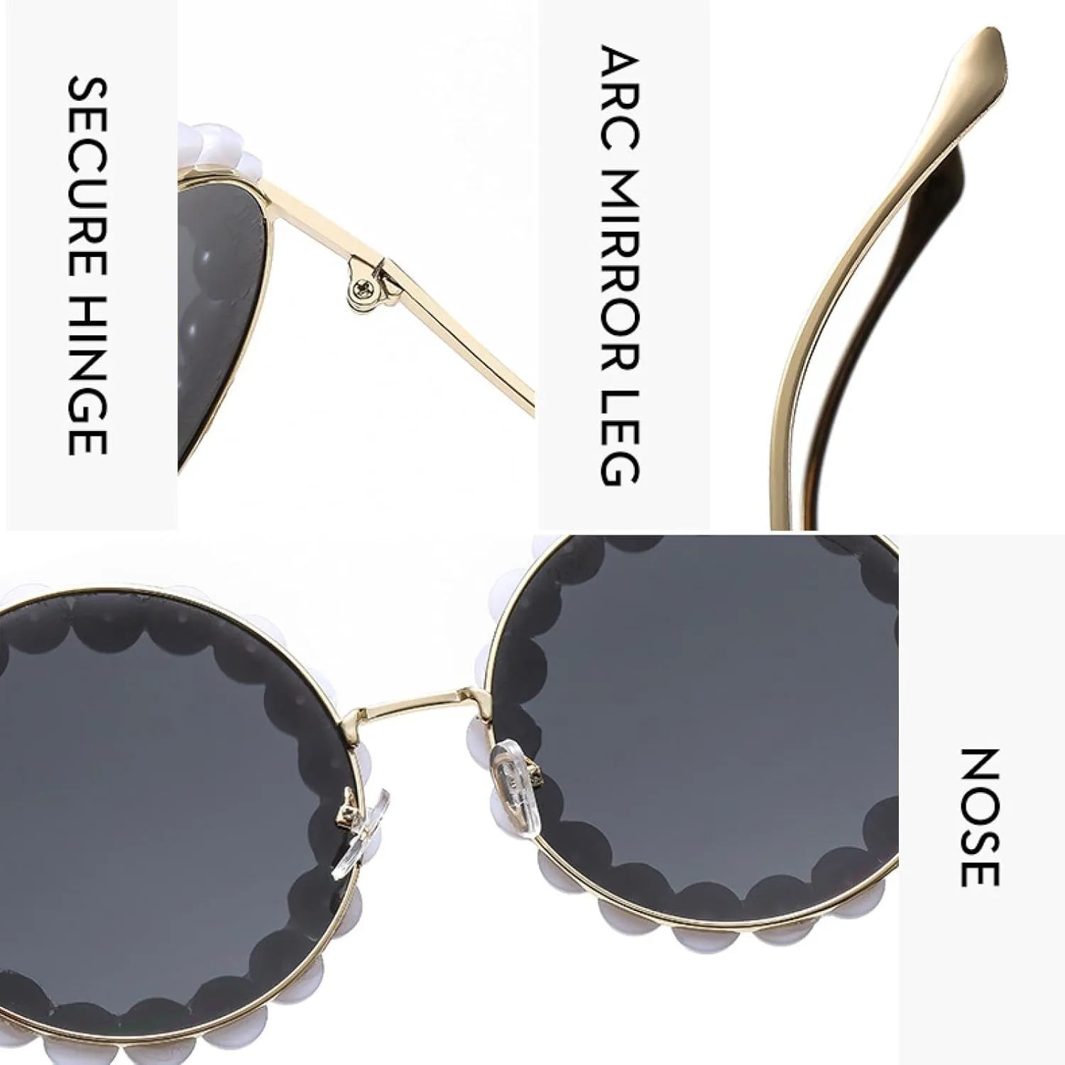 Trend Luxury Sunglasses Men Women Fashion Metal Frame Round Outdoors Travel Sun Glasses Uv400