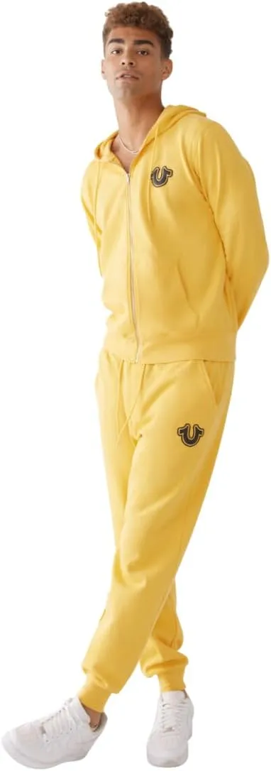 True Religion Men's RAW Exaggerated Zip ICON Hoodie