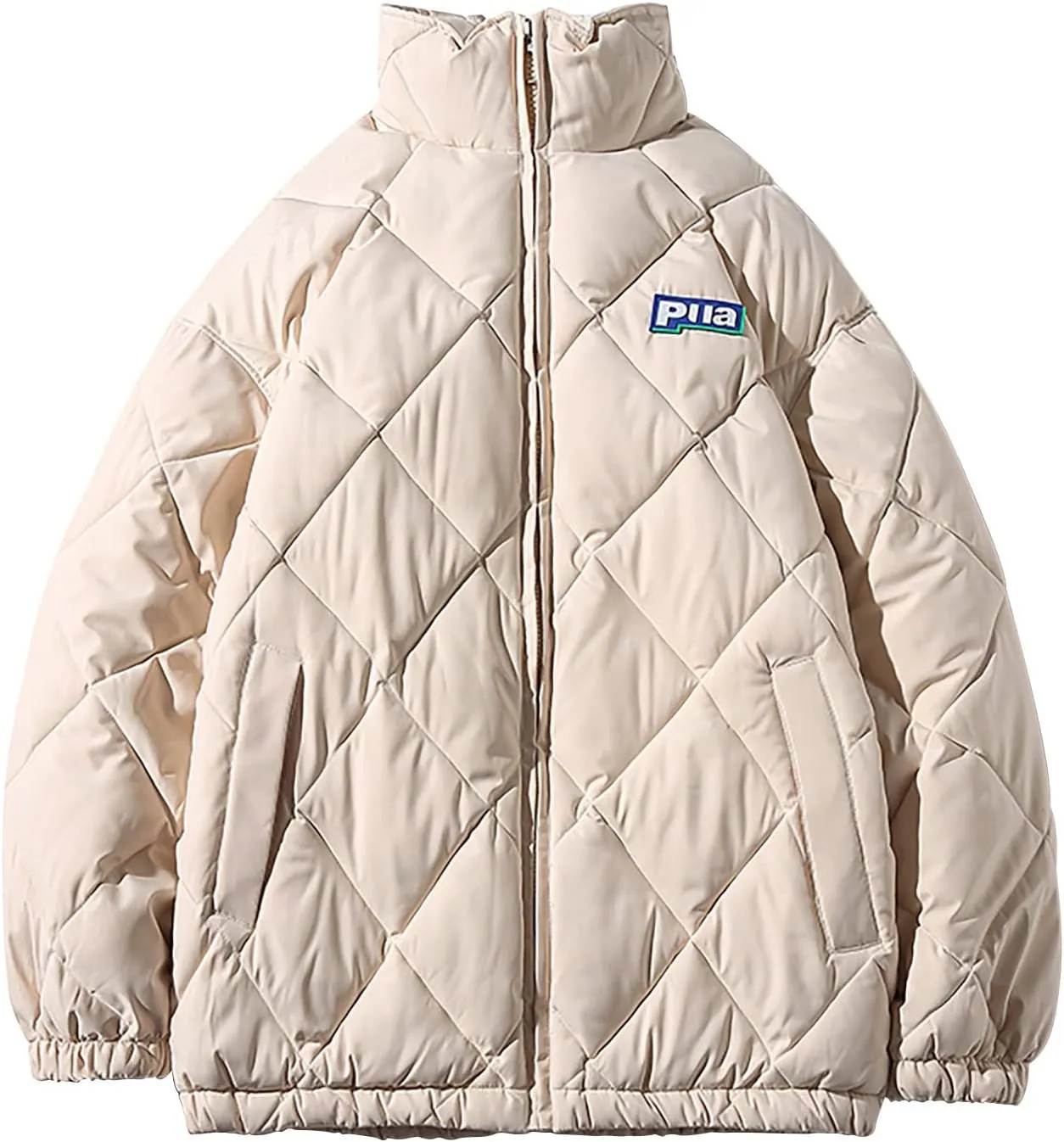 tuduoms Men's Winter Oversize Puffer Jacket Warm Parka Thicken Padded Bubble Coat Down Bomber Jacket Snow Ski Outwear