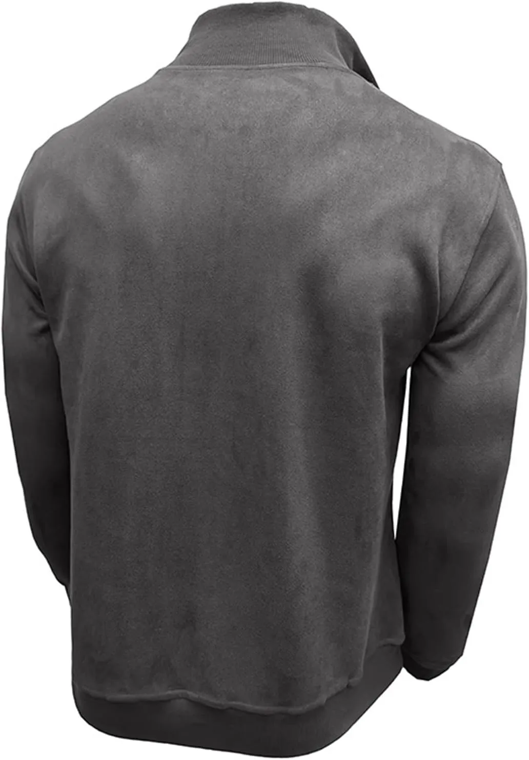 Velvet Sweatshirt Men Advantage Performance Mock Neck Thermal Long-Sleeve Quarter Zip Velour Sweaters Pullover Tops