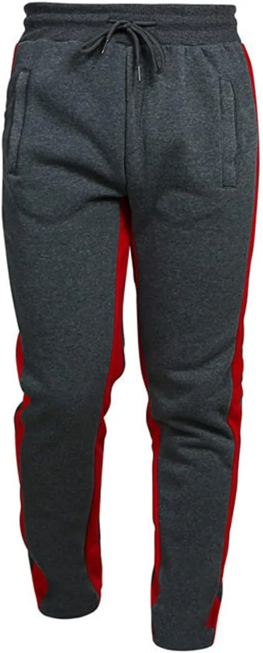 Vickyleb Joggers for Men Fashion,Men's Slim Fit Fleece Pants Winter Big and Tall Baggy Jogger Sweatpants