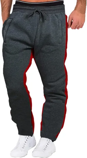 Vickyleb Joggers for Men Fashion,Men's Slim Fit Fleece Pants Winter Big and Tall Baggy Jogger Sweatpants