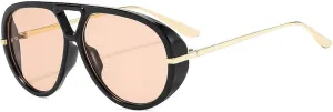 Vintage Big Frame Twin Bridge Sunglasses Women Men Fashion Travel Driving Sunglasses Uv400