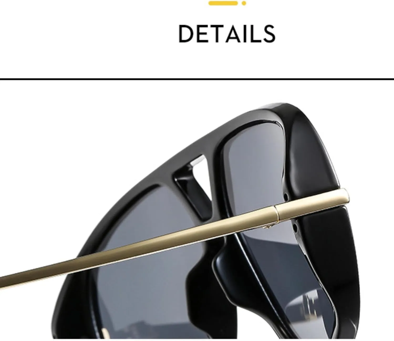 Vintage Big Frame Twin Bridge Sunglasses Women Men Fashion Travel Driving Sunglasses Uv400