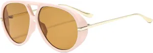 Vintage Big Frame Twin Bridge Sunglasses Women Men Fashion Travel Driving Sunglasses Uv400