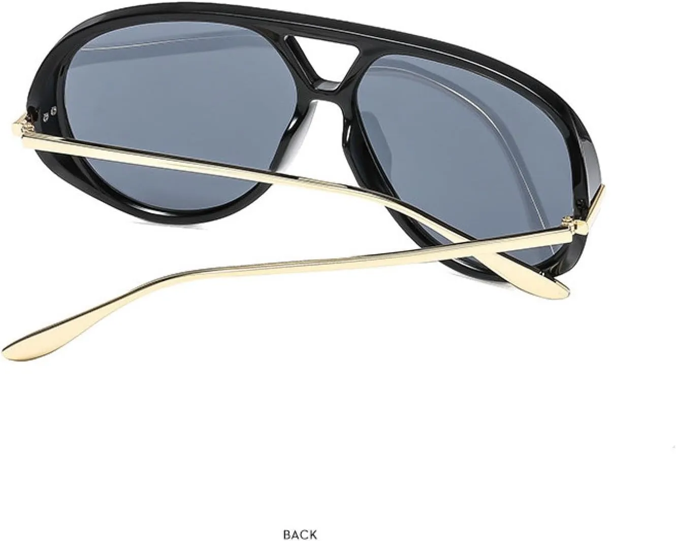 Vintage Big Frame Twin Bridge Sunglasses Women Men Fashion Travel Driving Sunglasses Uv400