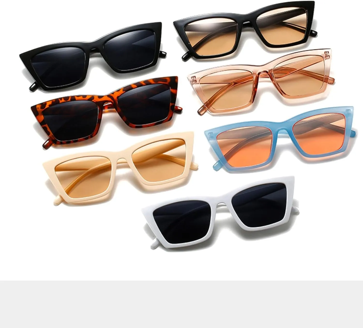 Vintage Cat Eye Sunglasses Woman Fashion Black Shades Female Frame Mirror